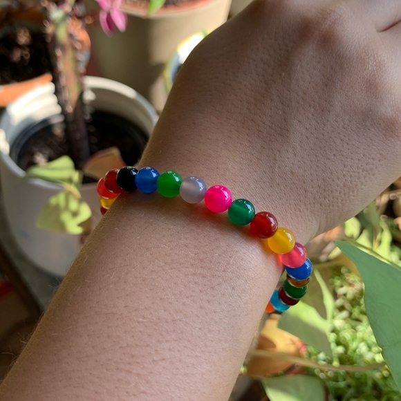 ๐ NWT ๐ Happy Beads โ๏ธ Healing Energy Power Gemstone Agate Crystal Bracelet ๐ - Picture 7 of 9